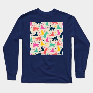 Colorful Matisse Cats Long Sleeve T-Shirt